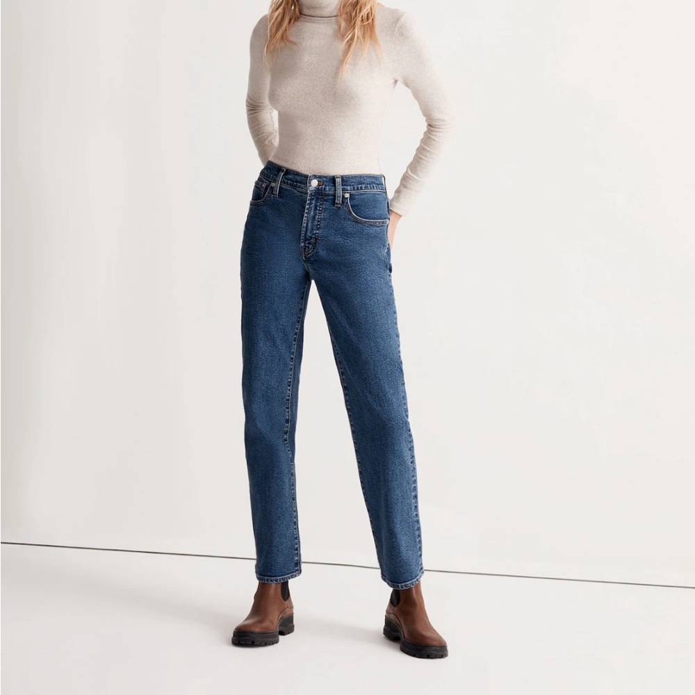 The Perfect Vintage Straight Jean in Bright Indigo Wash: Instacozy Edition